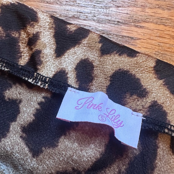 Pink Lily Naomi Brown Leopard Maxi Skirt - Picture 4 of 4